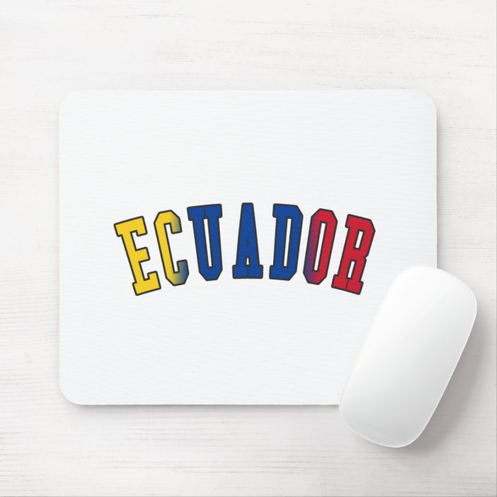 Ecuador in National Flag Colors Mousepad
