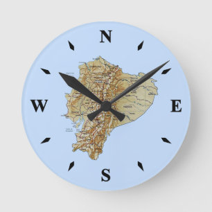 Ecuador Map Clock