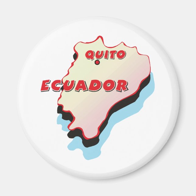 Ecuador Map Magnet (Front)