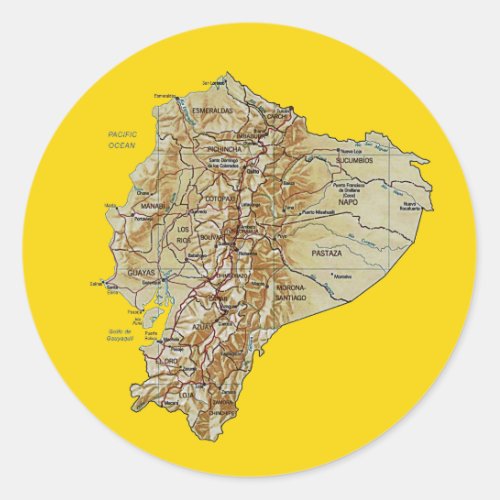 Ecuador Map Sticker