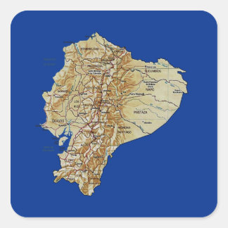 Ecuador Map Sticker