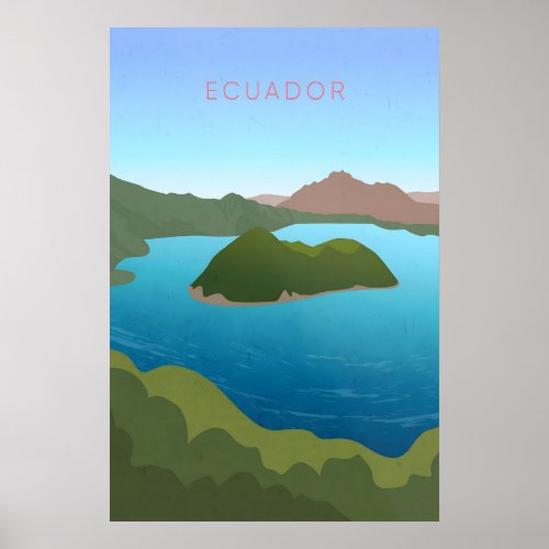 Ecuador Minimal Travel Poster