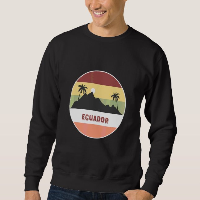 Ecuador Mountain And Palms Sweatshirt (Front)