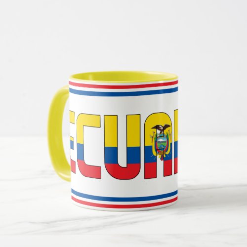 Ecuador National Flag Patriotic Coffee Mug