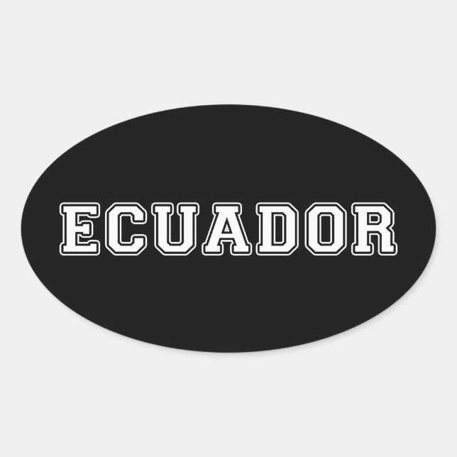 Ecuador Oval Sticker (Front)