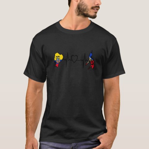 Ecuador Philippine Heartbeat Ecuadorian Filipino F T_Shirt