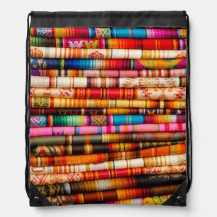 Ecuador, Quito Area, Otavalo Handicraft Market Drawstring Bag