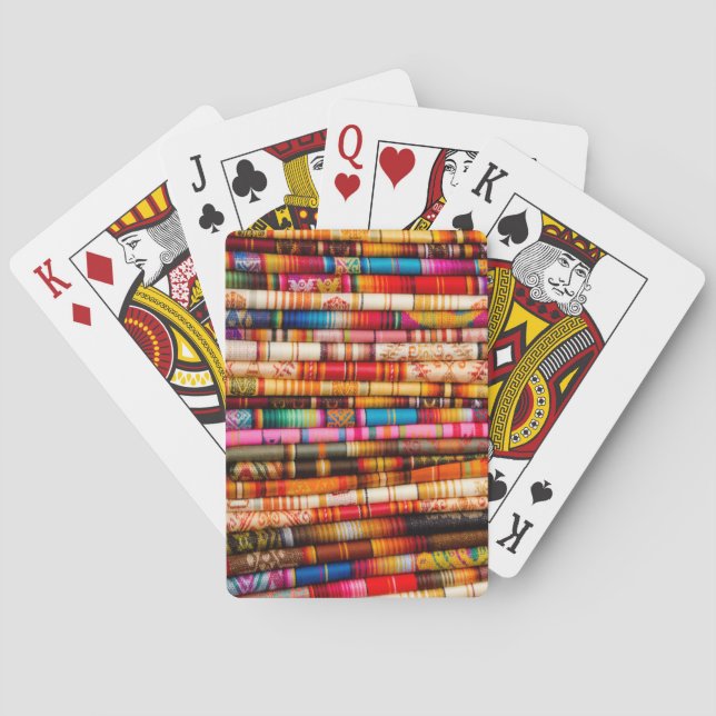 Ecuador, Quito Area, Otavalo Handicraft Market Poker Cards (Back)