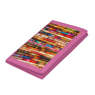 Ecuador, Quito Area, Otavalo Handicraft Market Tri-fold Wallet