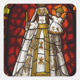 Ecuador, Quito. Statue of the winged Virgin 2 Square Sticker