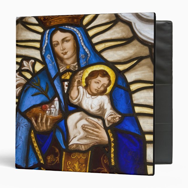Ecuador, Quito. Statue of the winged Virgin 3 Ring Binder (Front/Inside)
