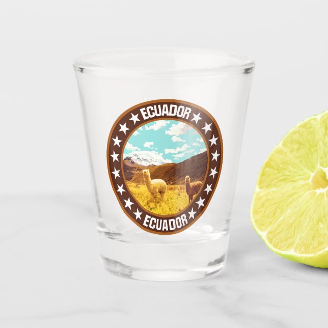 Ecuador                                            shot glass (Front)