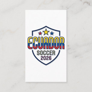 Ecuador Soccer 2026 Soccer Bold Country Typography Business Card