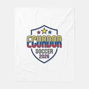 Ecuador Soccer 2026 Soccer Bold Country Typography Fleece Blanket
