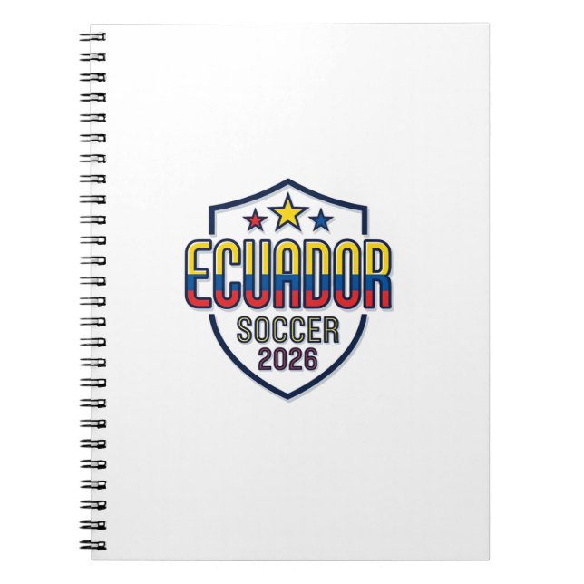 Ecuador Soccer 2026 Soccer Bold Country Typography Notebook (Front)