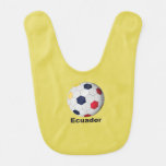 Ecuador Soccer Baby Bib