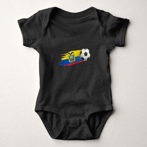 Ecuador Soccer Ball Ecuador Flag Jersey _ Ecuador Baby Bodysuit