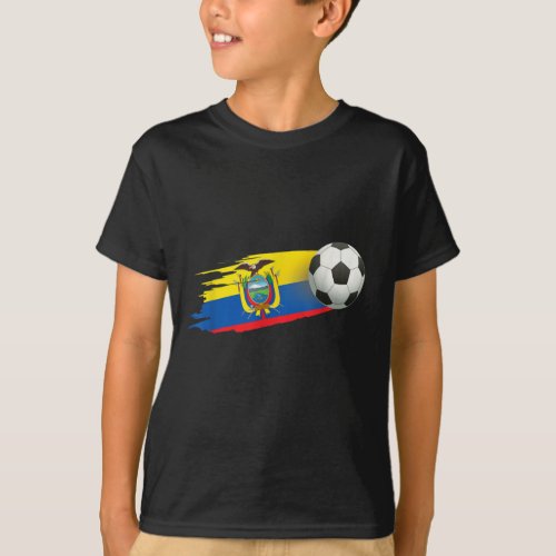 Ecuador Soccer Ball Ecuador Flag Jersey T_Shirt