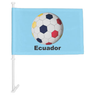 Ecuador Soccer Car Flag