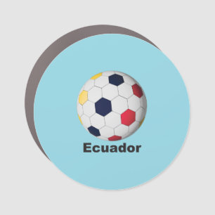Ecuador Soccer Car Magnet