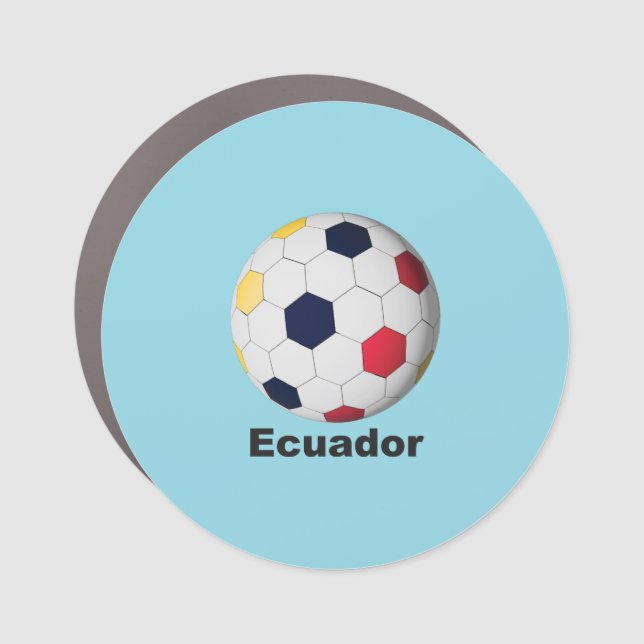 Ecuador Soccer Car Magnet (Front)