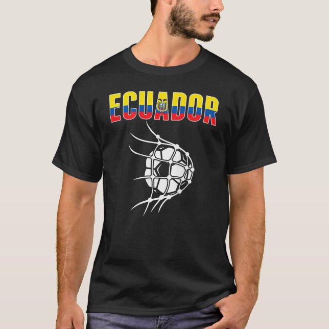 Ecuador Soccer Fans Jersey Ecuadorean Flag Footbal T-Shirt (Front)
