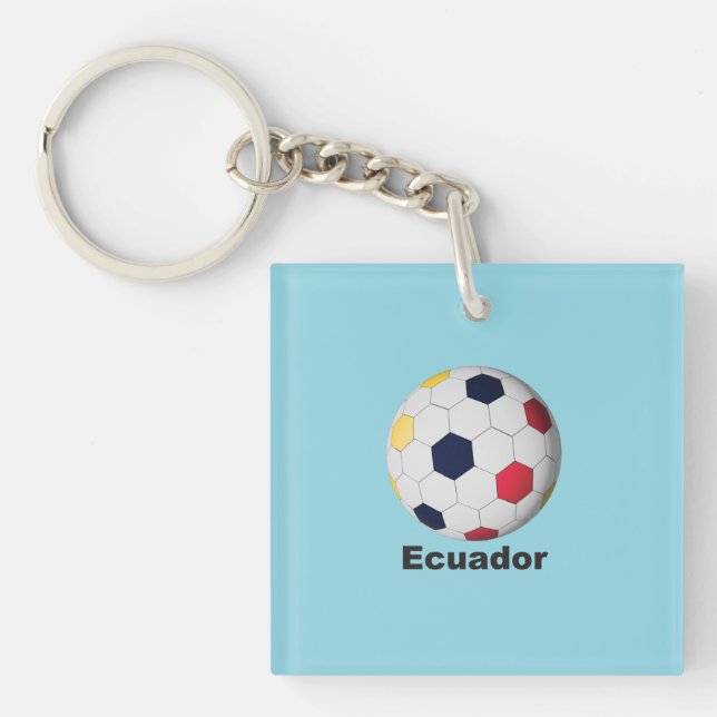 Ecuador Soccer Keychain (Front)