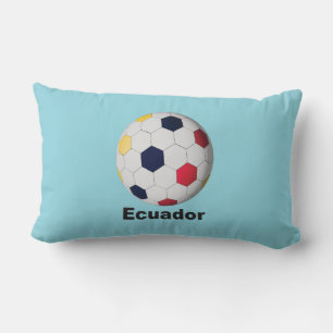 Ecuador Soccer Lumbar Pillow