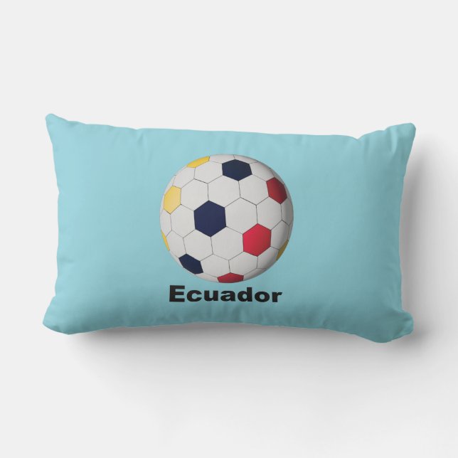 Ecuador Soccer Lumbar Pillow (Back)