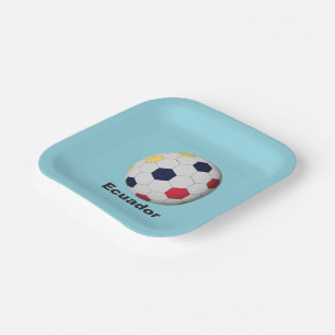Ecuador Soccer Paper Plates