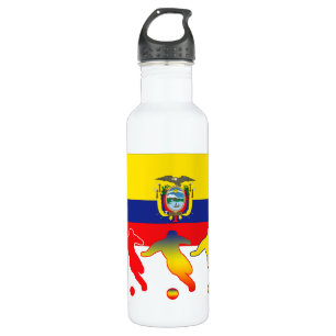 Ecuador Soccer Players Stainless Steel Water Bottle