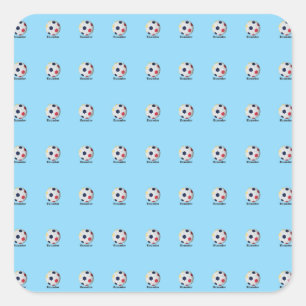 Ecuador Soccer Square Sticker