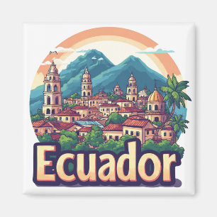 Ecuador South America Souvenir 🗺️ Magnet