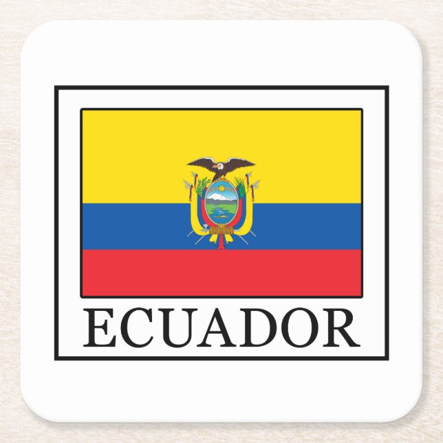 Ecuador Square Paper Coaster (Front)