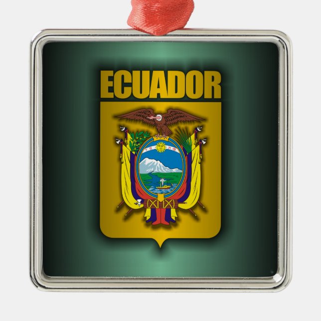 "Ecuador Steel" Metal Ornament (Front)