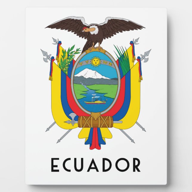 Ecuador - symbol/coat of arms/flag/colors/emblem plaque (Front)