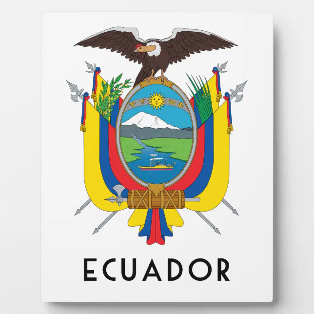 Ecuador Signs Color Ecuador - symbol/coat of arms/flag/colors/emblem plaque | Zazzle