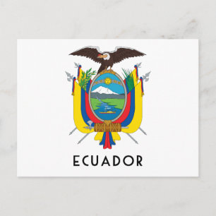 Ecuador - symbol/coat of arms/flag/colors/emblem postcard