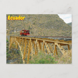Ecuador train postcard