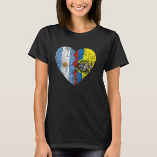 Ecuadorian Argentinian Flags Heart  Argentina Ecua T-Shirt