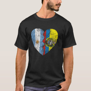 Ecuadorian Argentinian Flags Heart  Argentina Ecua T-Shirt