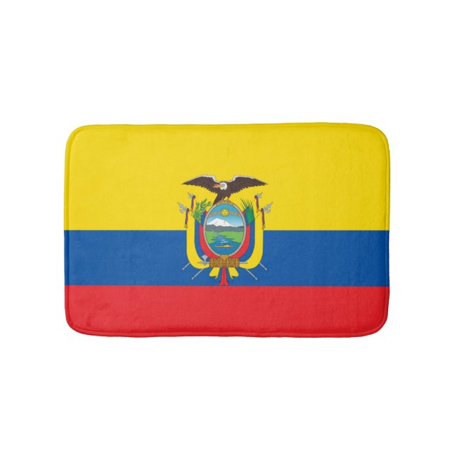 Ecuadorian flag bathroom mat (Front)