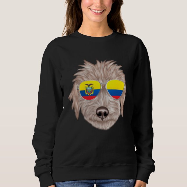 Ecuadorian Flag Bedlington Terrier Dog Ecuador Poc Sweatshirt (Front)