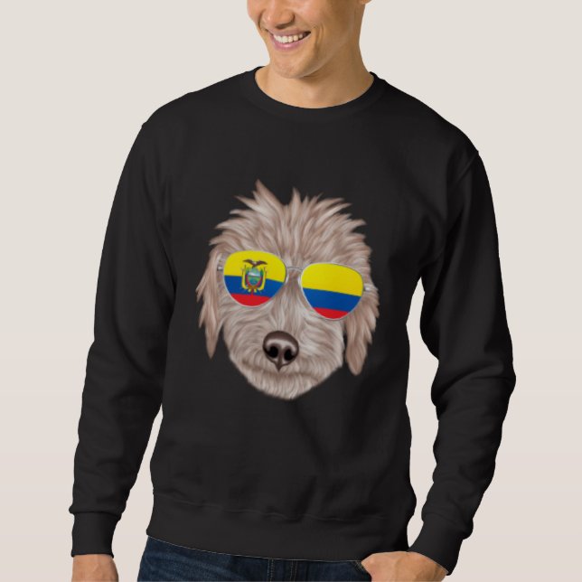 Ecuadorian Flag Bedlington Terrier Dog Ecuador Poc Sweatshirt (Front)