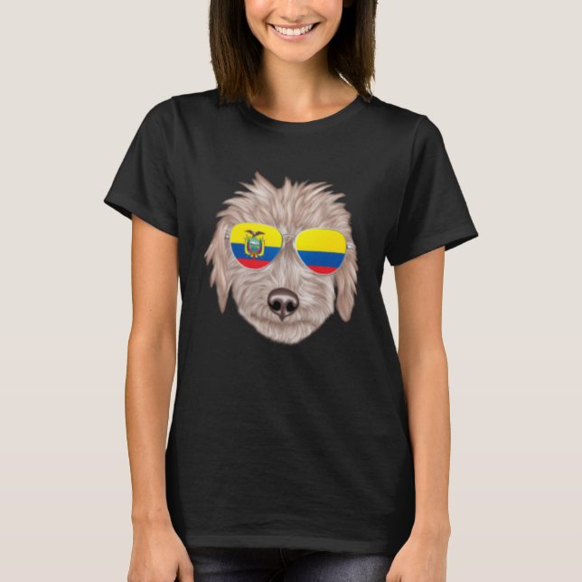 Ecuadorian Flag Bedlington Terrier Dog Ecuador Poc T-Shirt (Front)