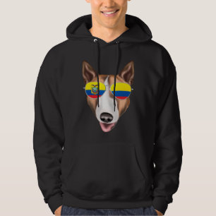 Ecuadorian Flag Bull Terrier Dog Ecuador Pocket Hoodie