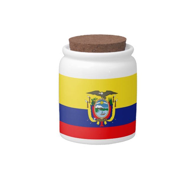 Ecuadorian Flag Candy Jar (Front)