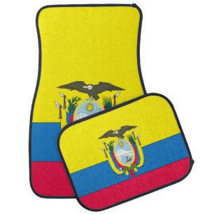 Ecuadorian flag car floor mat