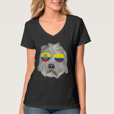 Ecuadorian Flag Dandie Dinmont Terrier Dog Ecuador T-Shirt