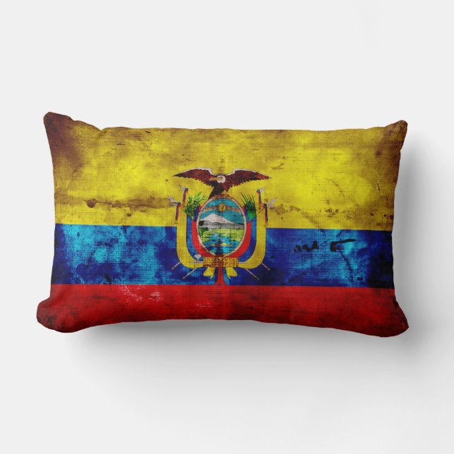 Ecuadorian Flag Lumbar Pillow (Front)